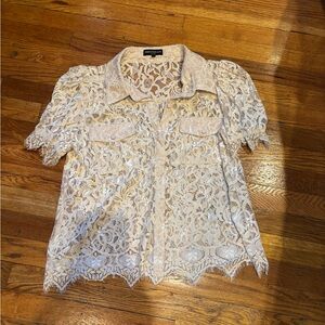Generation Love Cream Lace Blouse